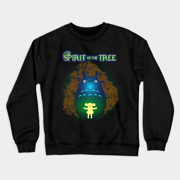 SPIRIT OF THE TREE RAINBOW VERSION Crewneck Sweatshirt by KARMADESIGNER T-SHIRT SHOP